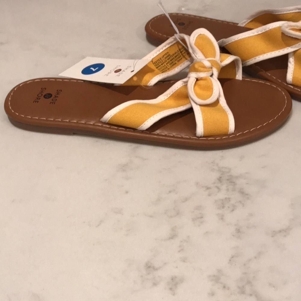 Shade & Shore Womans Lorelei Crossband Bow Sandals. Nwt - Picture 4 of 5